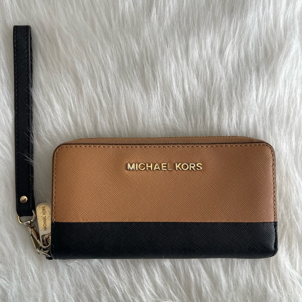 Michael Kors Tan and Black Wallet